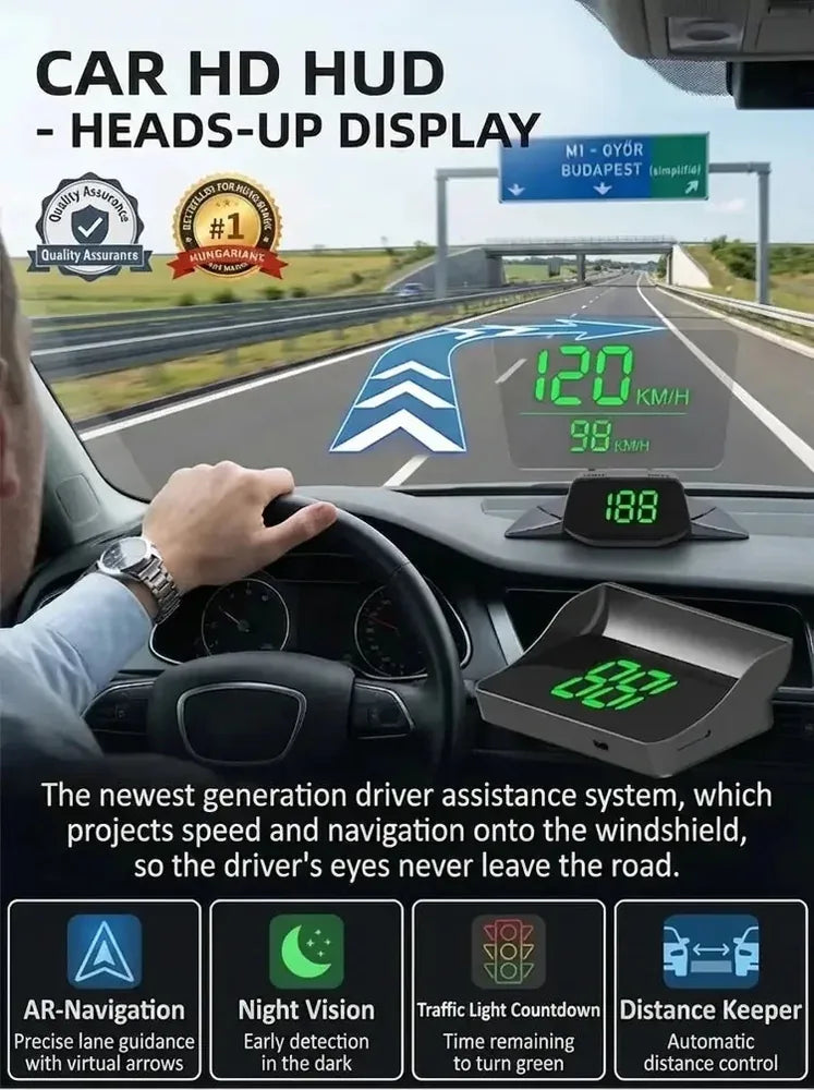 V9 GPS Car Head-Up Display – MPH - image 5
