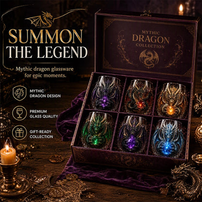 3D Mythic Dragon Art Glass Cup