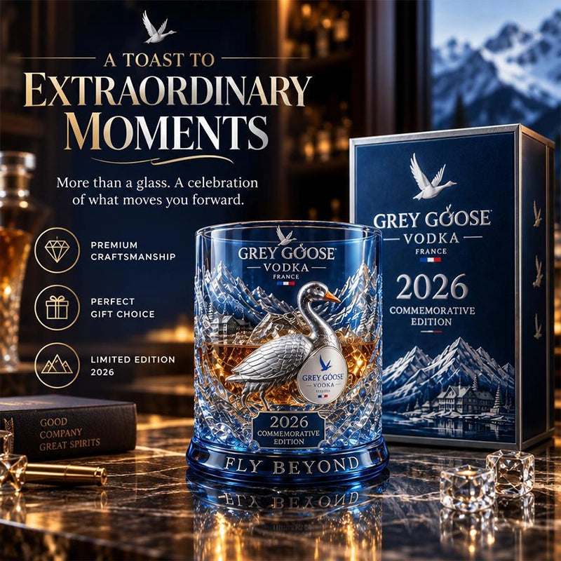 Grey Goose 2026 Commemorative Whiskey Glass for Home Bar Display