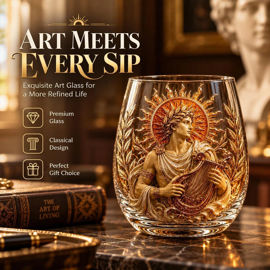 Mythology-Inspired Whiskey Glass for Collector Displays