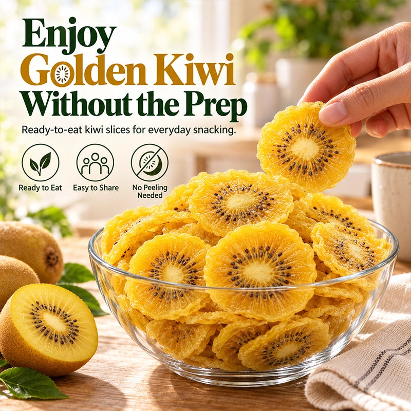 Dried Golden Kiwi Slices for Fruity Snacking, 500 g – nintree