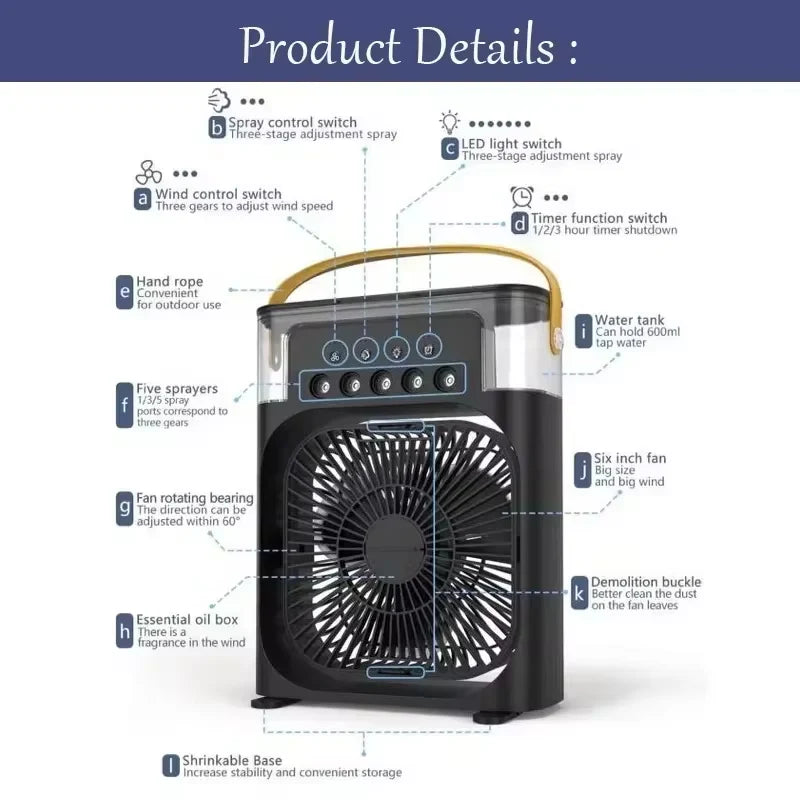 Portable Cooling Mist Fan