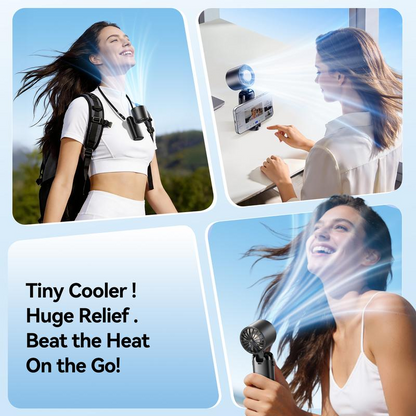 4-in-1 portable refrigeration handheld turbo fan with 200 speed settings