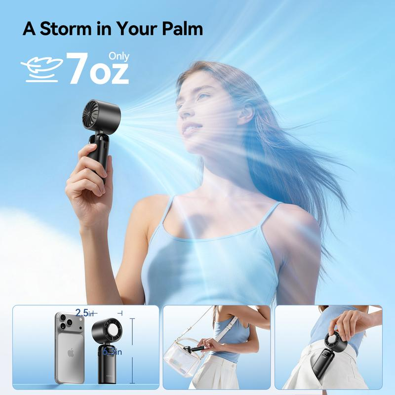 4-in-1 portable refrigeration handheld turbo fan with 200 speed settings
