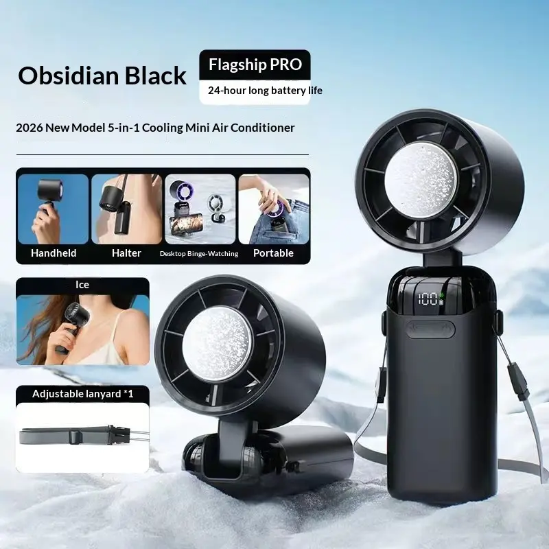 4-in-1 portable refrigeration handheld turbo fan with 200 speed settings