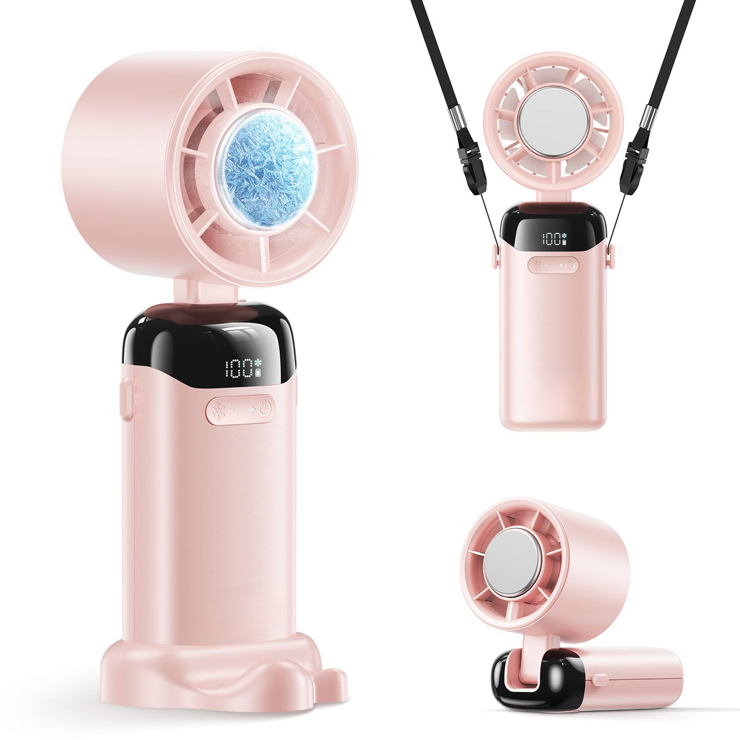 4-in-1 portable refrigeration handheld turbo fan with 200 speed settings