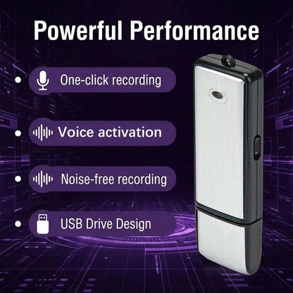 USB Flash Drive Voice Recorder 2-in-1 – Voice Activated