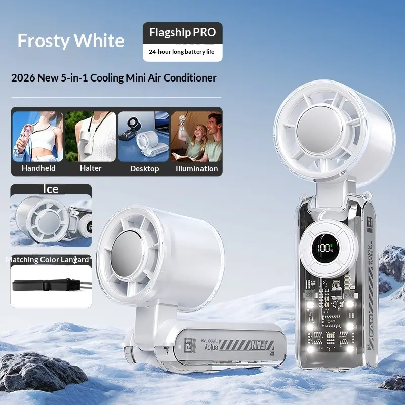 4-in-1 portable refrigeration handheld turbo fan with 200 speed settings