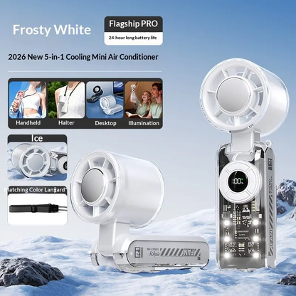 4-in-1 portable refrigeration handheld turbo fan with 200 speed settings