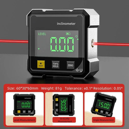 DigitalInclinometer: Digital Magnetic Sides Laser Inclinometer