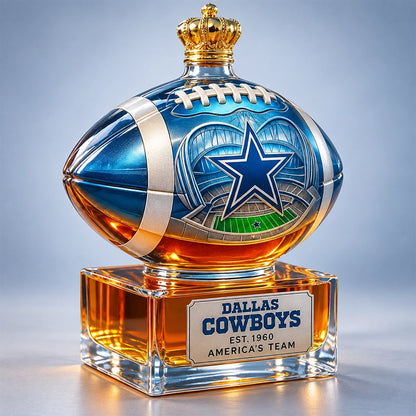 Football-Shaped Whiskey Bottle Display