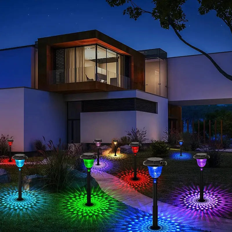 Rainbow Solar Projection Garden Lights – 2 Pack