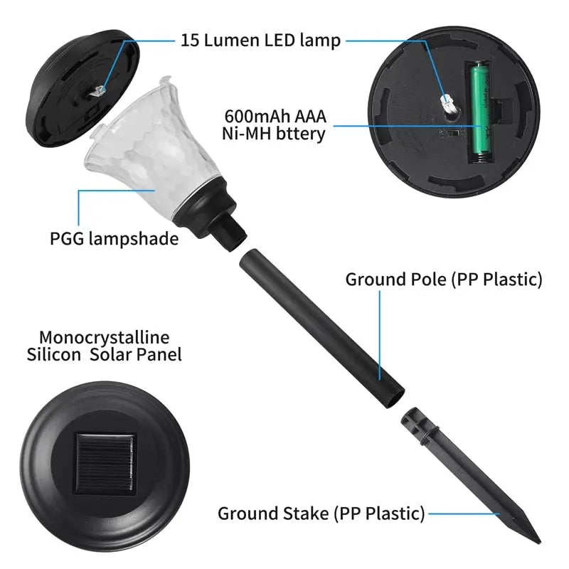 Rainbow Solar Projection Garden Lights – 2 Pack