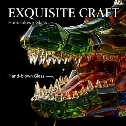 Crocodile Head Glass Liquor Bottle – product image 1
