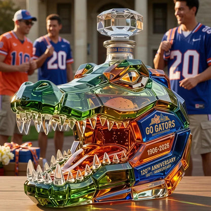 Crocodile Head Glass Liquor Bottle – product image 4