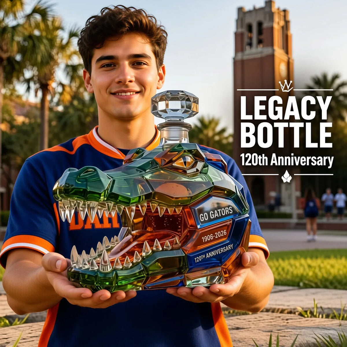 Crocodile Head Glass Liquor Bottle – product image 8