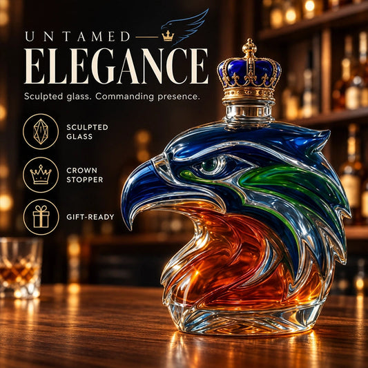 Sculpted Eagle Head Whiskey Decanter image 1