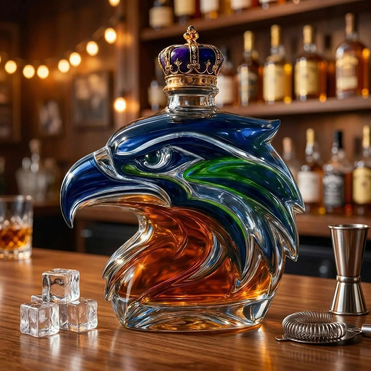 Sculpted Eagle Head Whiskey Decanter – image 12