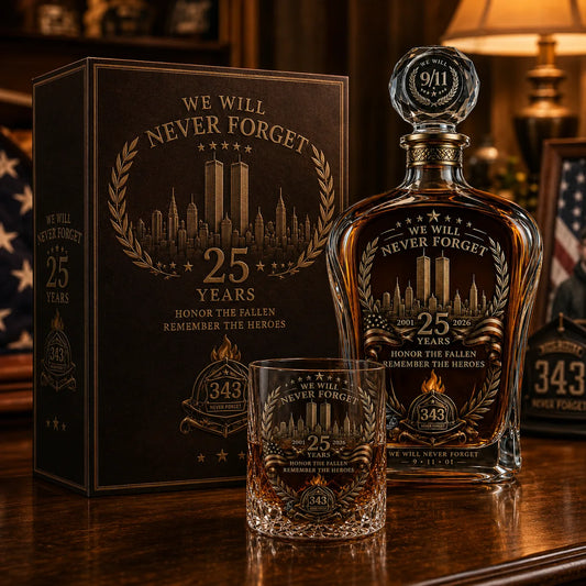 9/11 25th Anniversary Memorial Decanter Gift Set – image 1