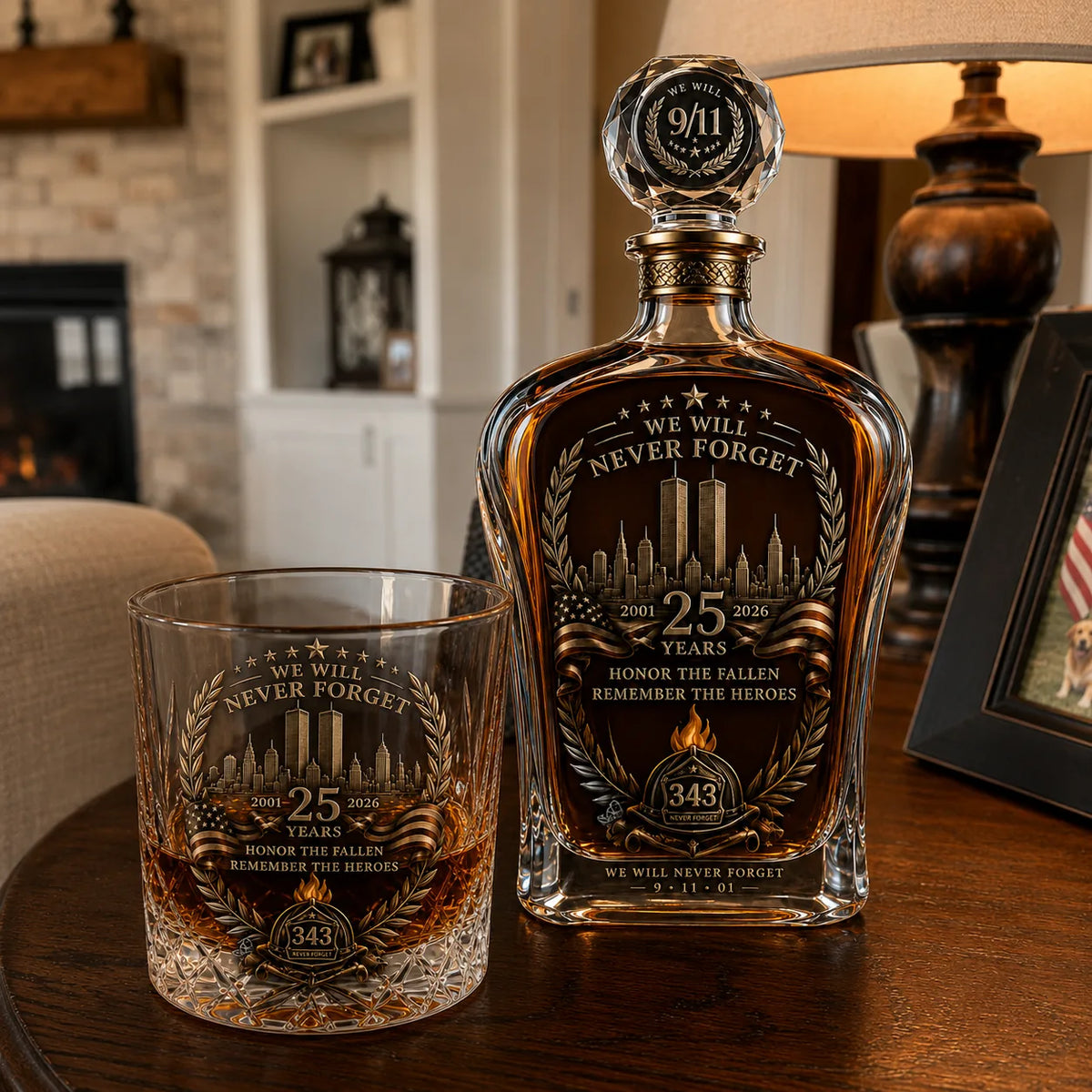 9/11 25th Anniversary Memorial Decanter Gift Set – image 4