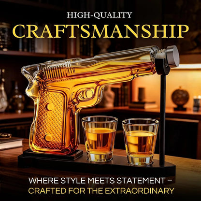 Glass Pistol Whiskey Decanter Gift Set – image 5