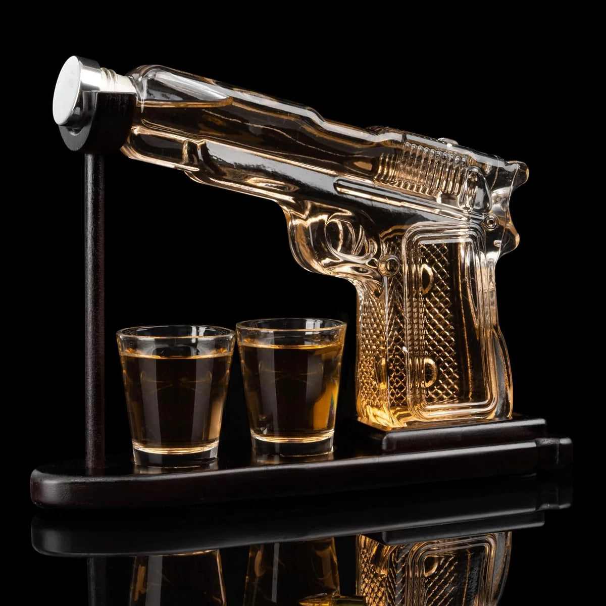 Glass Pistol Whiskey Decanter Gift Set – image 8