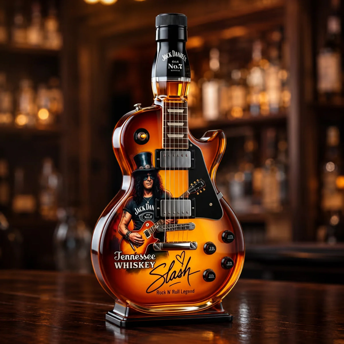 Guitar-Shaped Whiskey Decanter in Gift Box – image 4