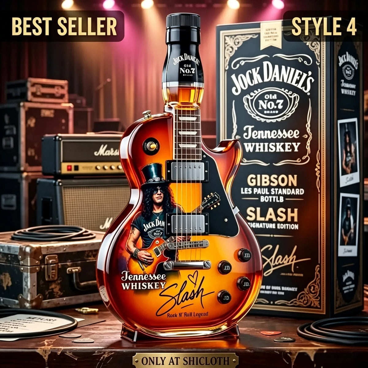 Guitar-Shaped Whiskey Decanter in Gift Box – image 6