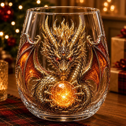 3D Mythic Dragon Art Glass Cup – image 2
