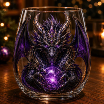 3D Mythic Dragon Art Glass Cup – image 3