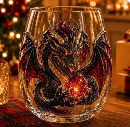 3D Mythic Dragon Art Glass Cup – image 4