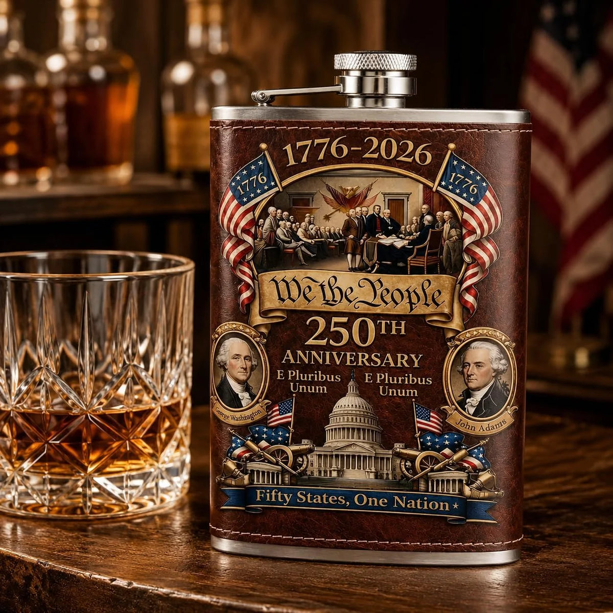250th Anniversary Commemorative Whiskey Flask for Collectors – image 2