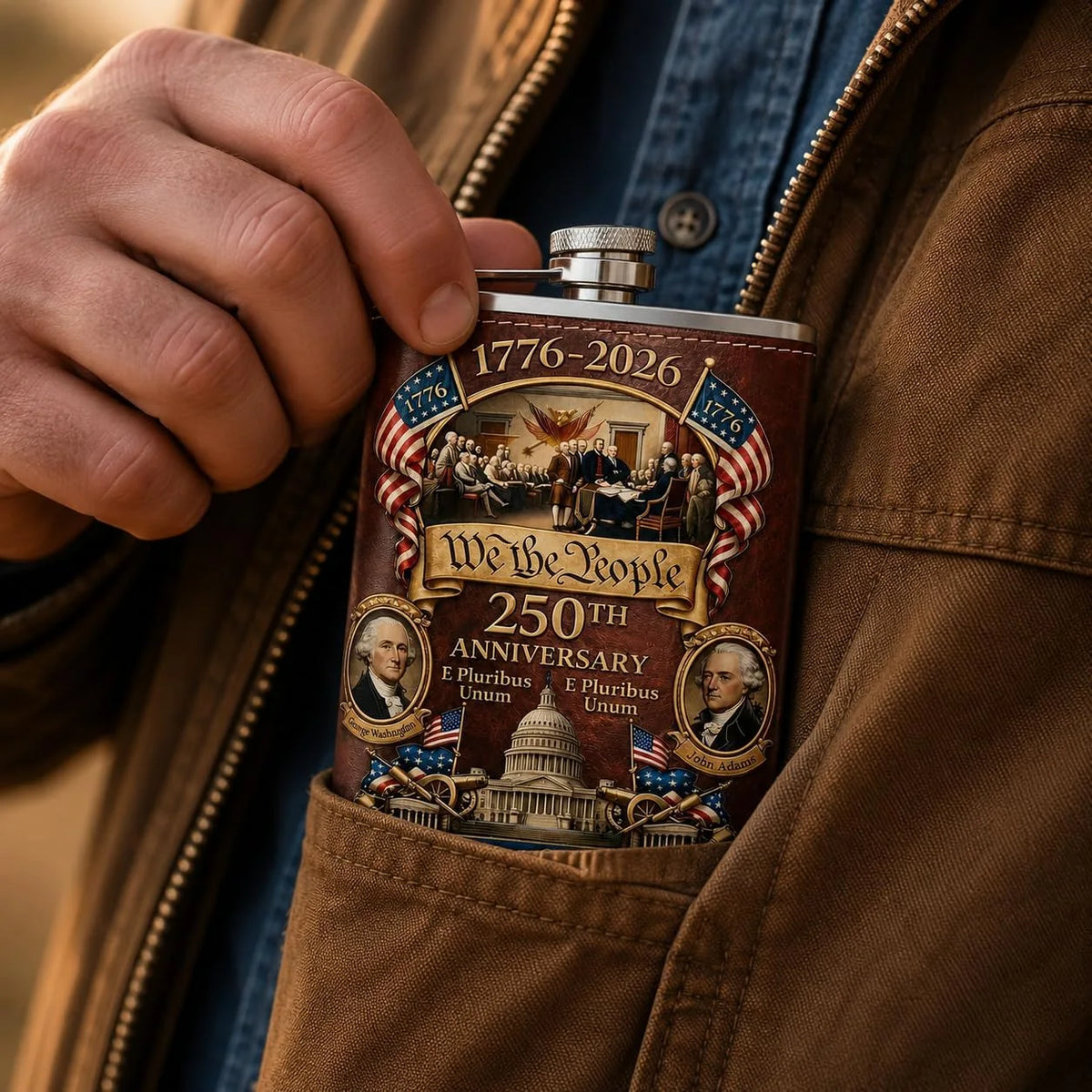 250th Anniversary Commemorative Whiskey Flask for Collectors – image 5
