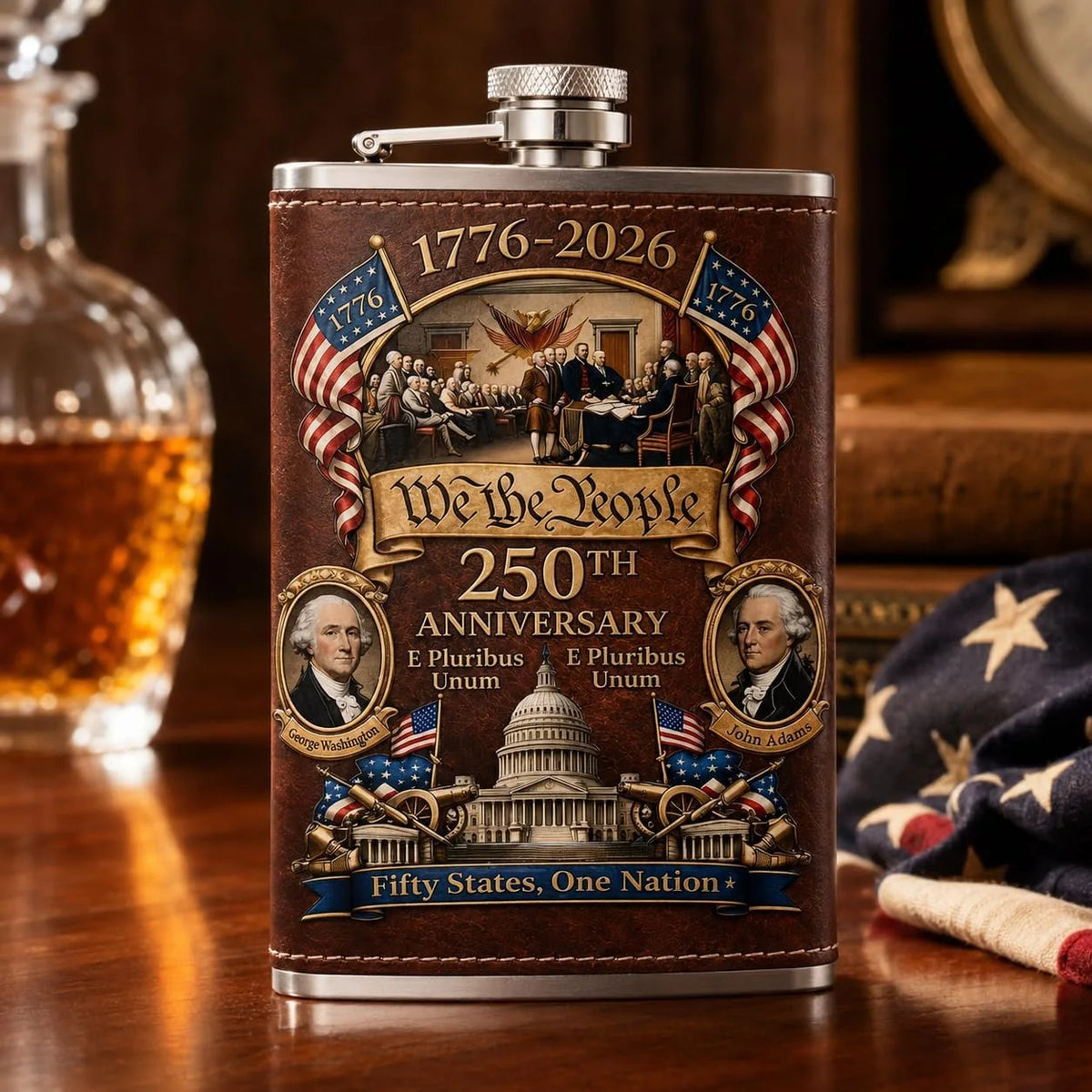 250th Anniversary Commemorative Whiskey Flask for Collectors – image 7