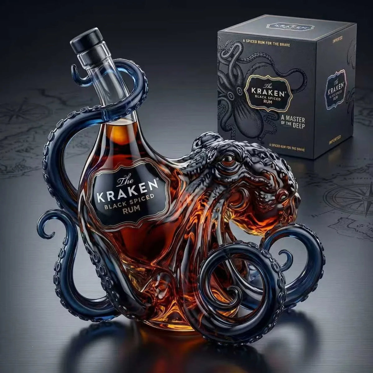 3D Octopus Glass Decanter – 350 ml Collector Bottle – image 1