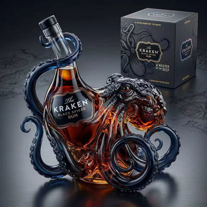 3D Octopus Glass Decanter – 350 ml Collector Bottle – image 1