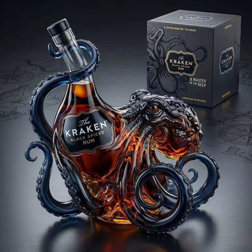 3D Octopus Glass Decanter – 350 ml Collector Bottle – image 1