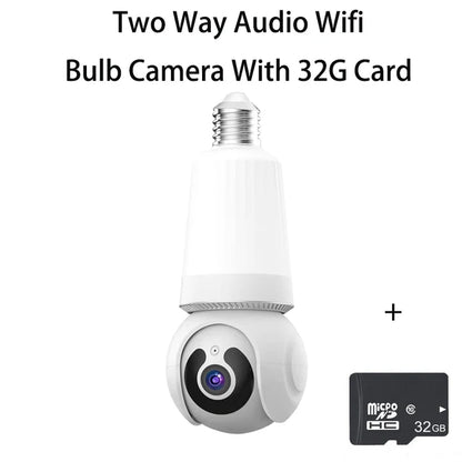 360° Wireless Security Light Bulb Camera with HD Night Vision